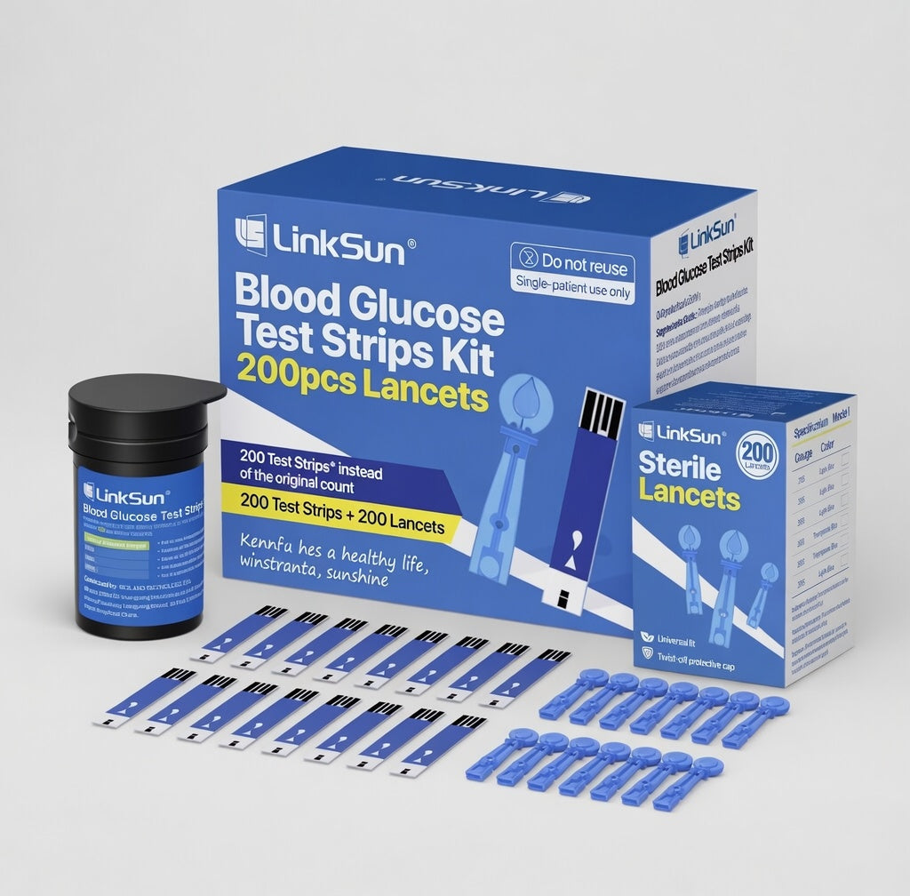 Blood Glucose Test Strips & Lancets Bundle