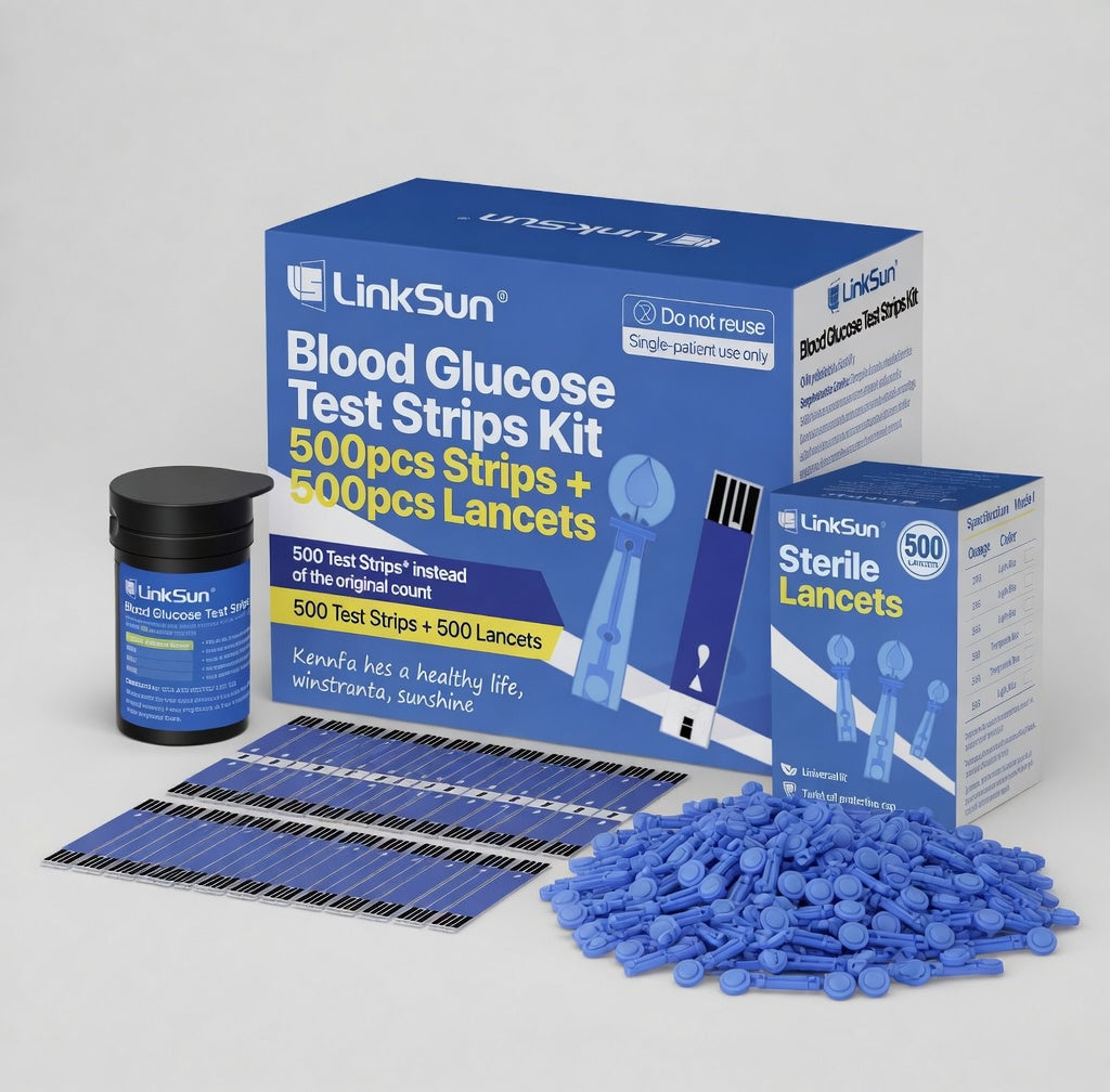 Blood Glucose Test Strips & Lancets Bundle