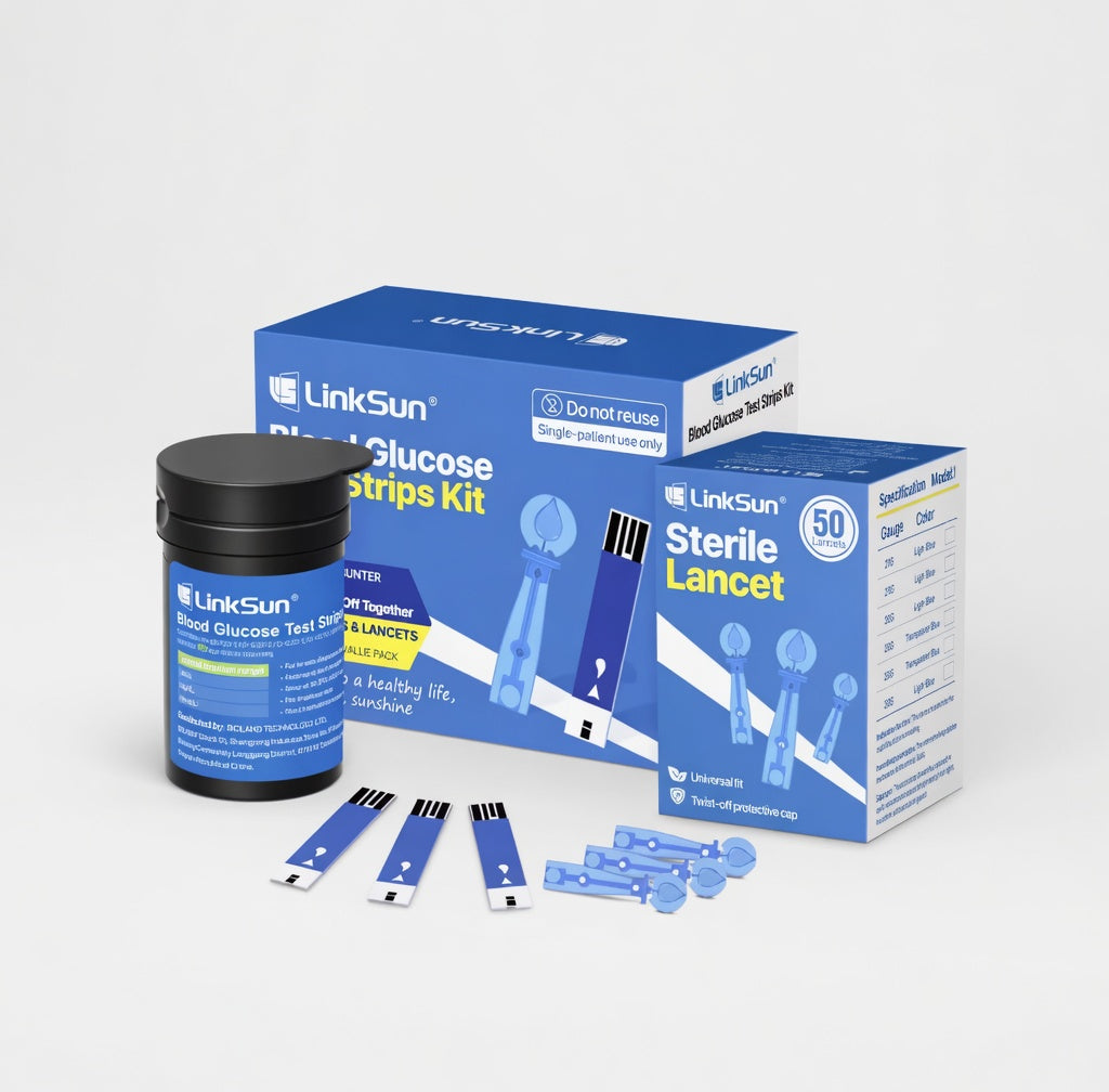 Blood Glucose Test Strips & Lancets Bundle