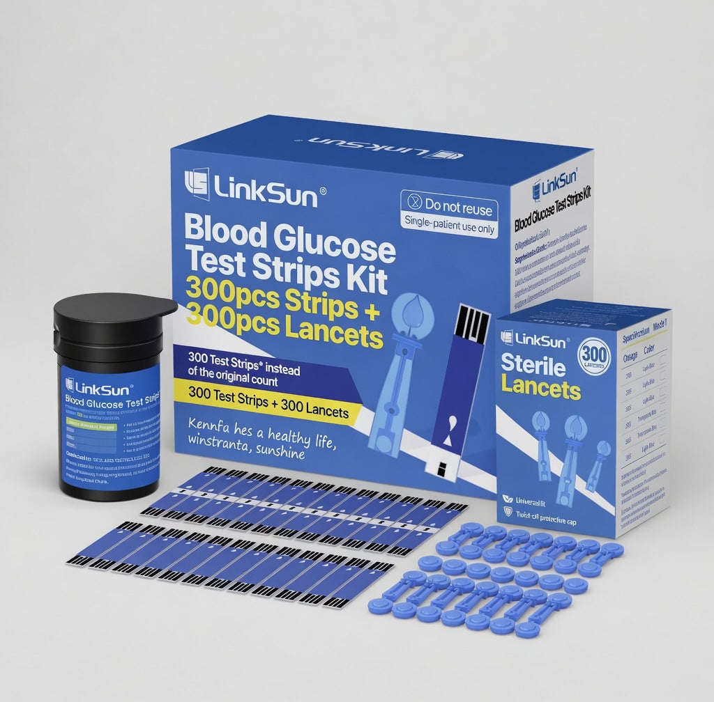 Blood Glucose Test Strips & Lancets Bundle